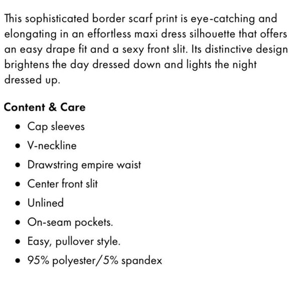 Boston Proper- Women’s Border Scarf Print Blue Floral Maxi Dress, Size Small - Picture 13 of 16